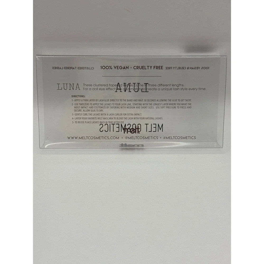 Melt Cosmetics Luna Clustered Tapered‎ Lashes Vegan Black Short Medium Long NEW